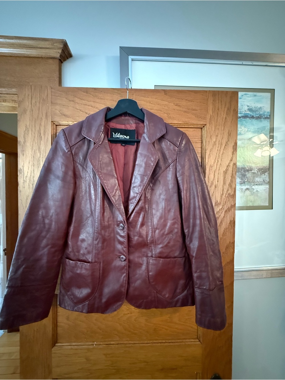Wilson Burgundy Leather jacket